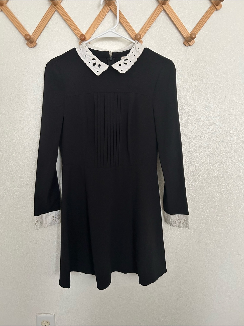 H&M Dress with White Eyelet Collar and Cuffs